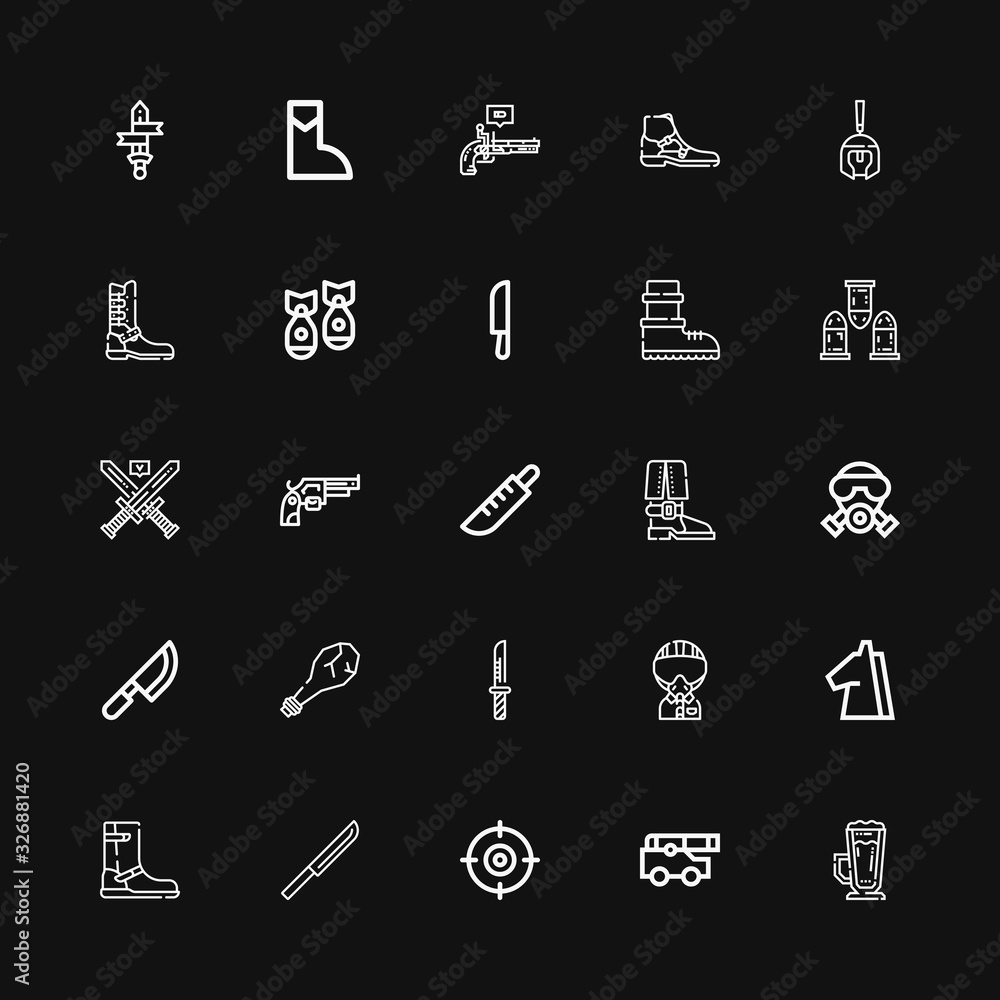 Editable 25 army icons for web and mobile Editable 25 army icons for web and mobile