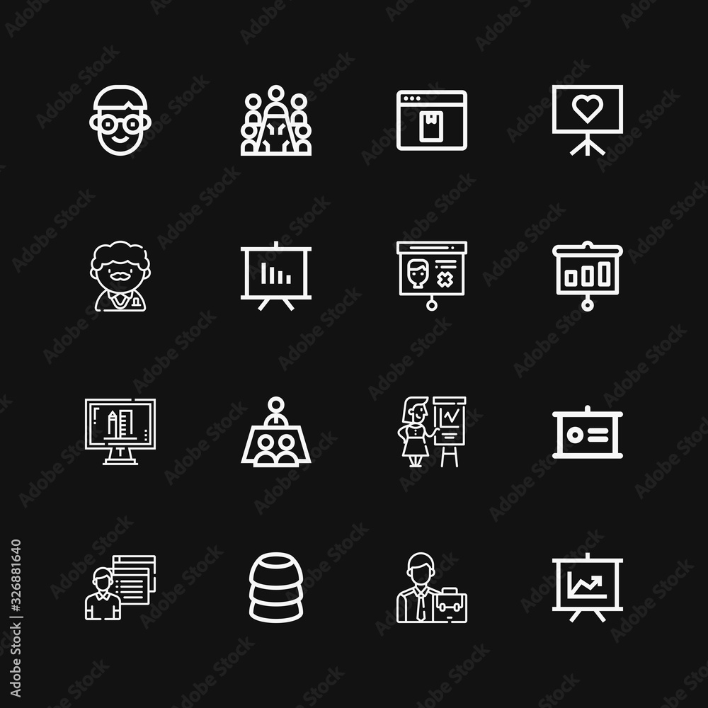 Editable 16 seminar icons for web and mobile Editable 16 seminar icons for web and mobile