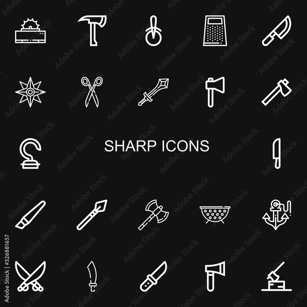 Editable 22 sharp icons for web and mobile Editable 22 sharp icons for web and mobile