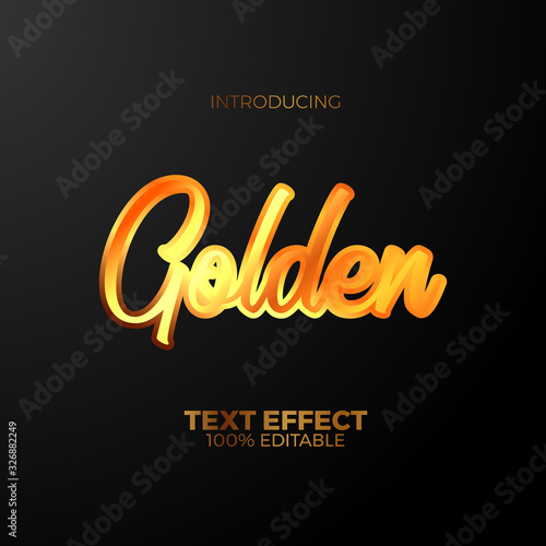 Golden engrave emblem text effect for emblem luxury royal editable adobe illustrator.