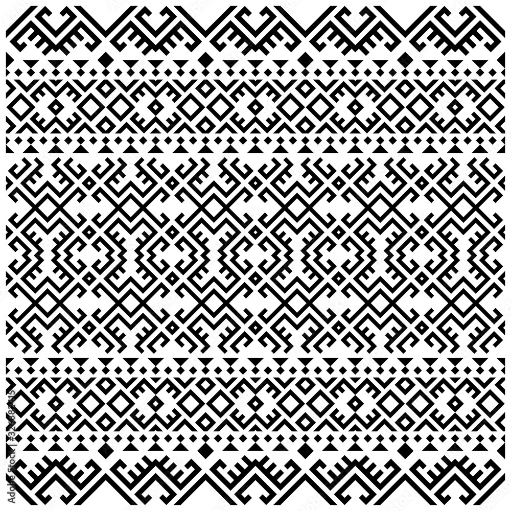 Tribal ethnic vector texture. Seamless pattern stripe in Persian style