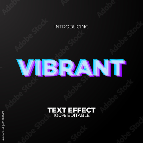 vibrant neon color editable text effect adobe illustrator for future modern
