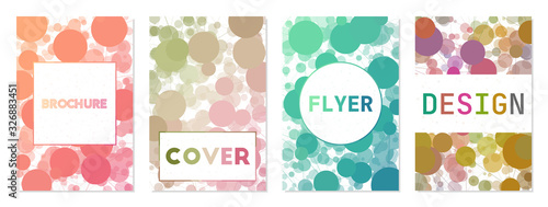 Abstract posters set. Can be used as cover, banner, flyer, poster, business card, brochure. Authentic geometric background collection. Trendy vector illustration.