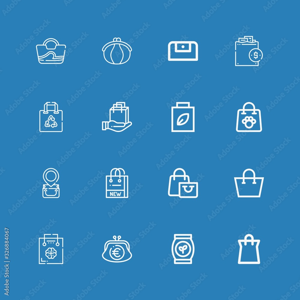Editable 16 tote icons for web and mobile Editable 16 tote icons for web and mobile