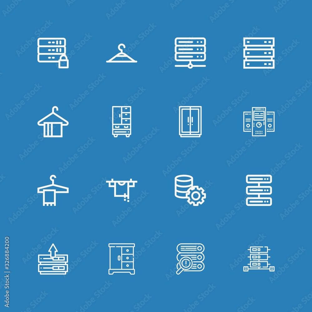 Editable 16 rack icons for web and mobile Editable 16 rack icons for web and mobile
