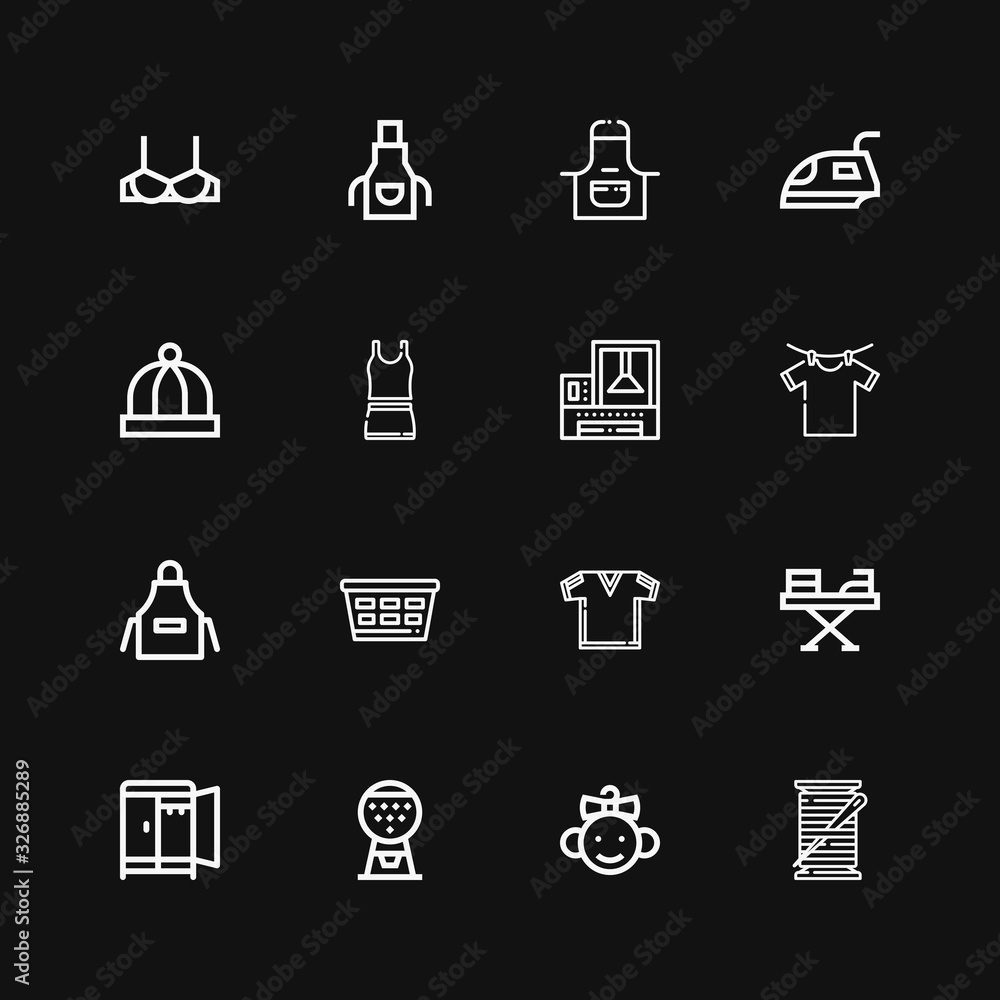 Editable 16 clothes icons for web and mobile Editable 16 clothes icons for web and mobile