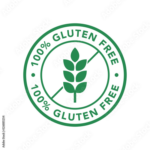 100% gluten icon product label vector image