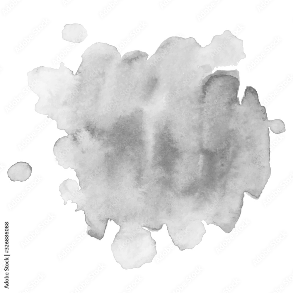Fototapeta premium Watercolor black and white backgrounds. .Abstract isolated monochrome vector watercolor stain.