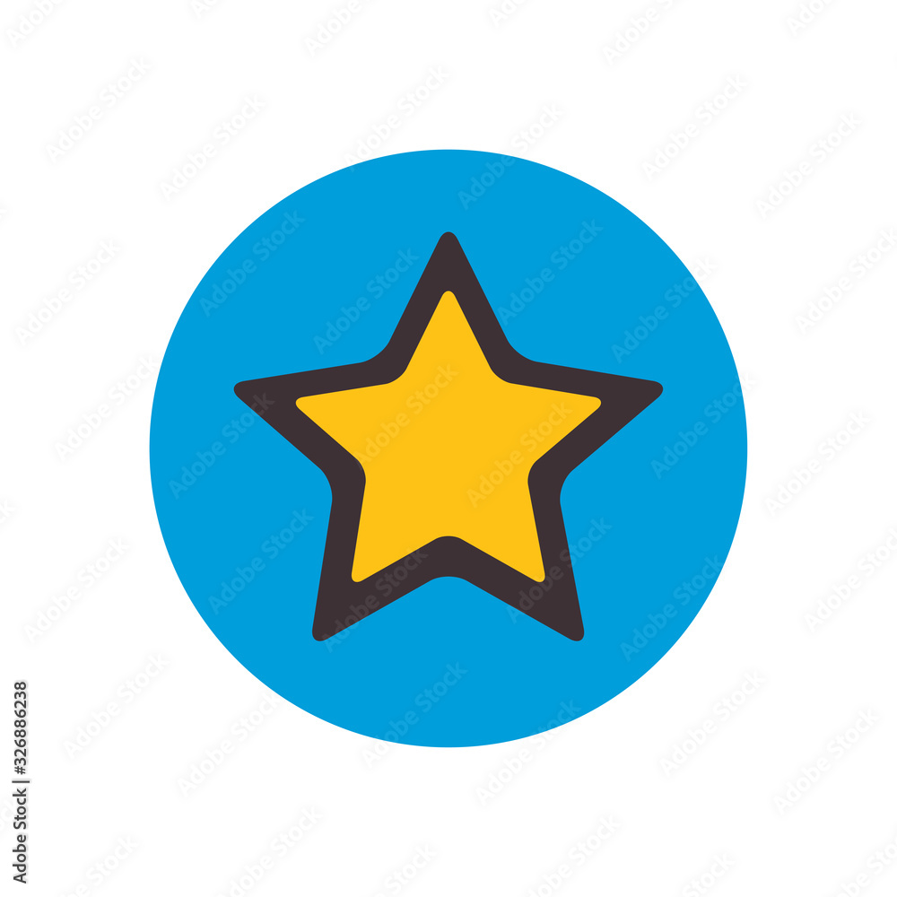 Isolated star flat block style icon vector design Isolated star flat block style icon vector design