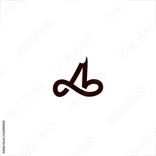 A letter logo initial design cowboy hat