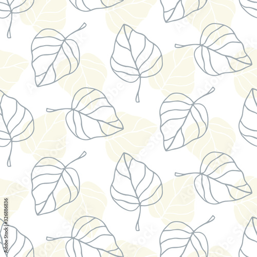 Floral garden beautiful leaves seamless pattern