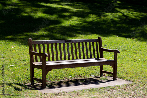 Garden bench in garden