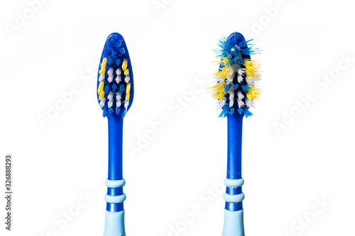 Old and new toothbrushes