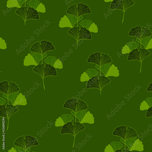 Scattered leaves Pattern.Tropical Leaves.Nature inspired Vector seamless repeat pattern with monochrome colors.
