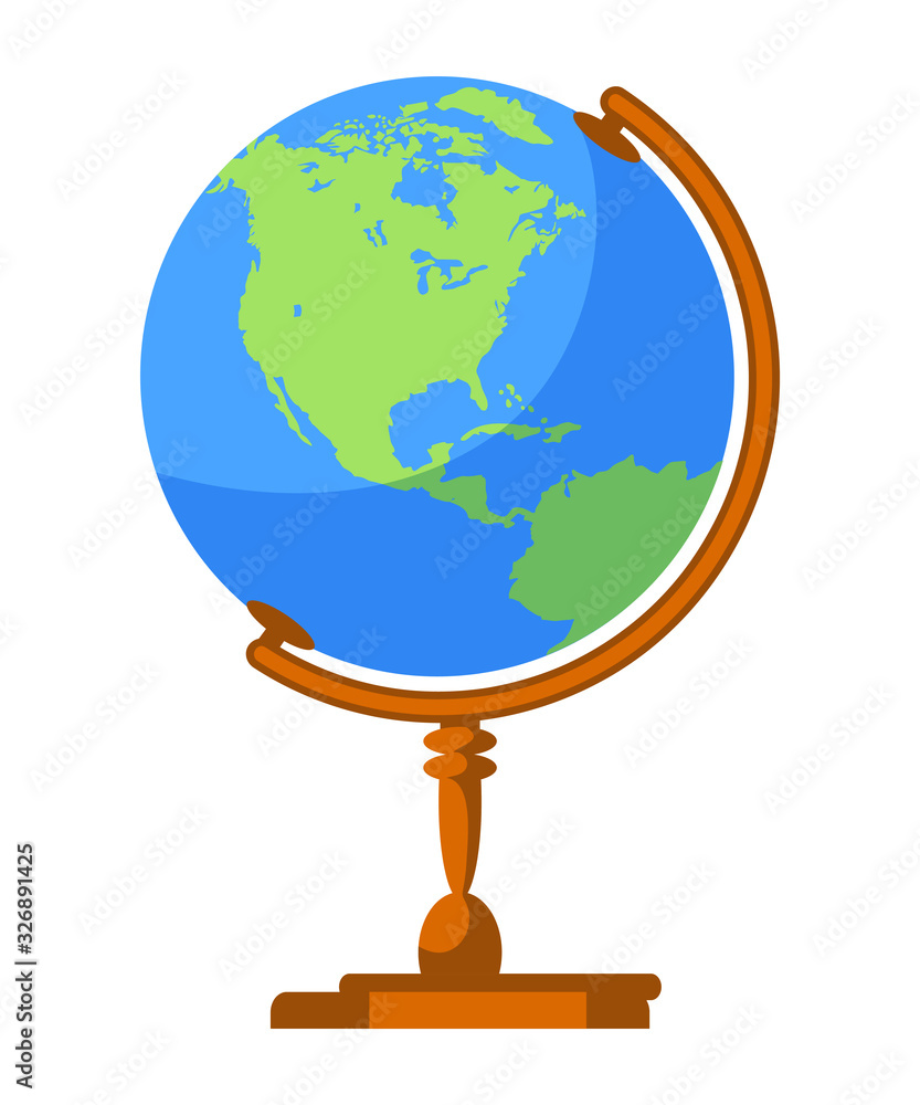 School earth globe isolated on white background School earth globe isolated on white background