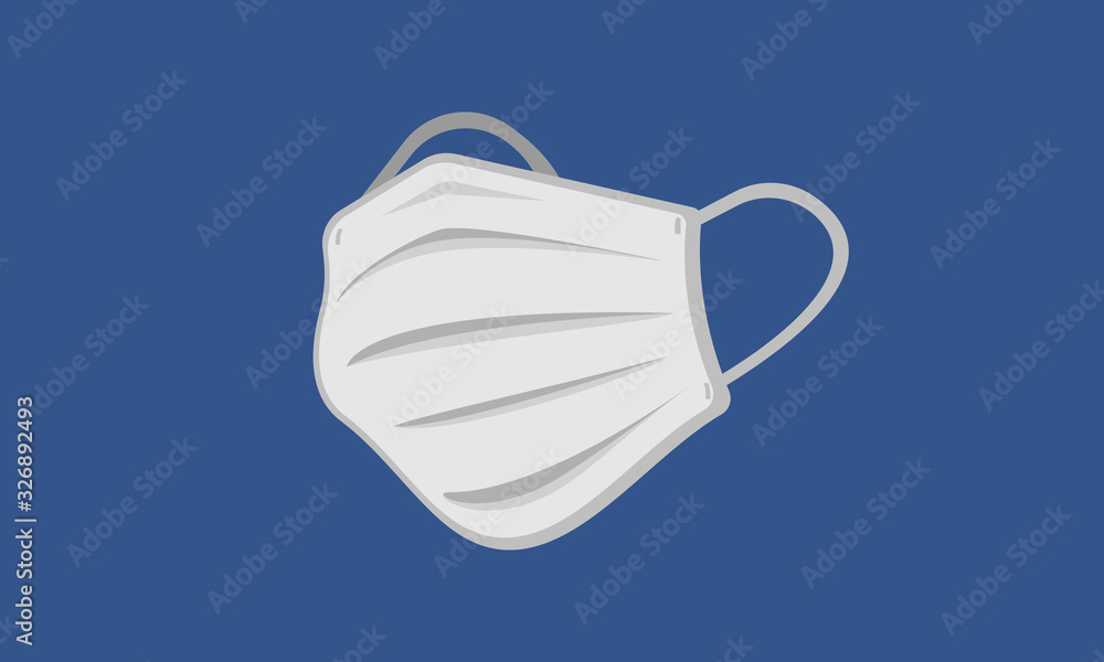 Surgical mask for prevent virus and dust, Air pollution, Medical mask, Contaminated air. Flat design Surgical mask for prevent virus and dust, Air pollution, Medical mask, Contaminated air. Flat design