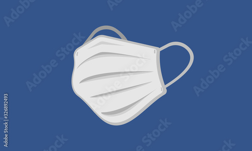 Surgical mask  for prevent virus and dust, Air pollution, Medical mask, Contaminated air. Flat design