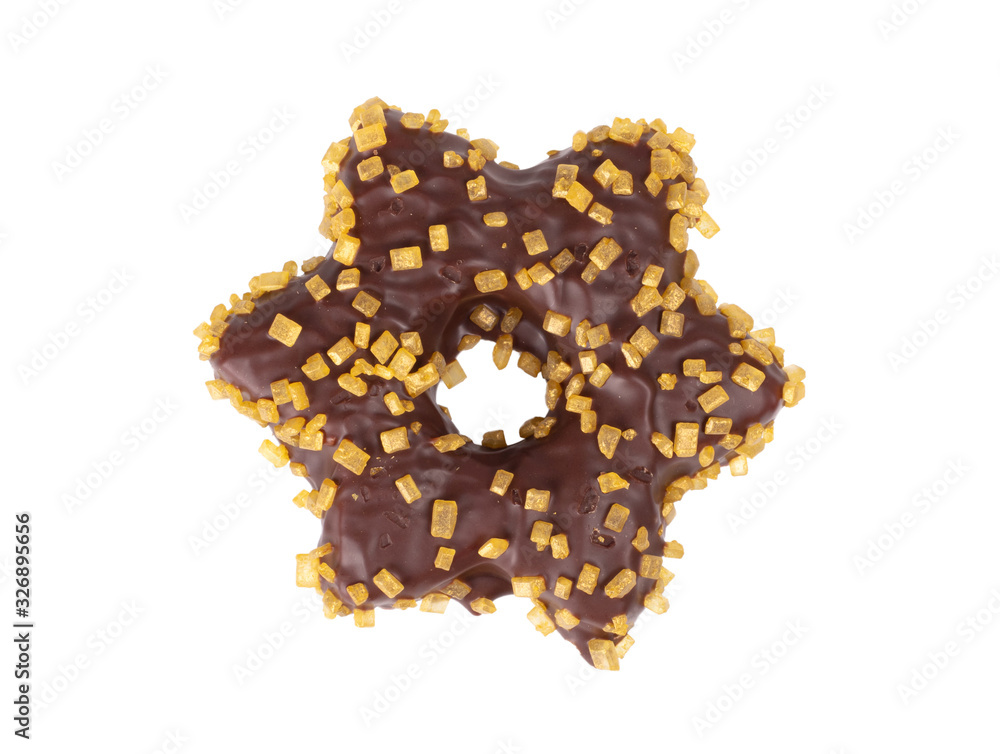 Chocolate cookie for christmas on white Chocolate cookie for christmas on white