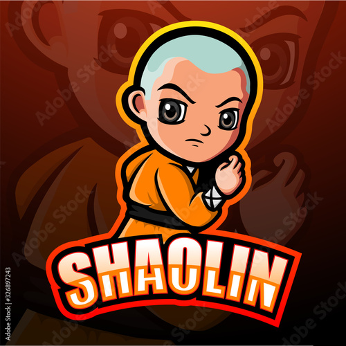 Shaolin mascot esport logo design