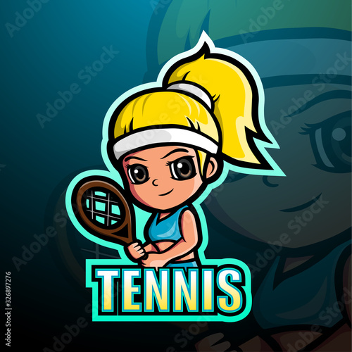 Tennis mascot esport logo design