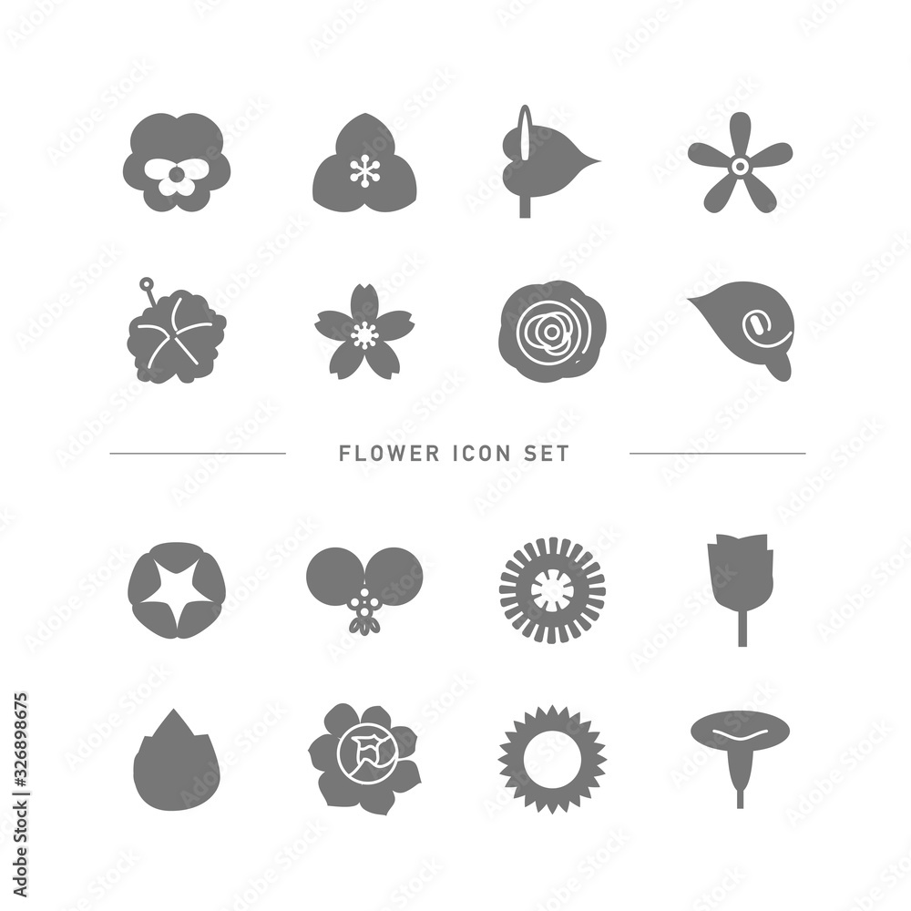 FLOWER ICON SET FLOWER ICON SET