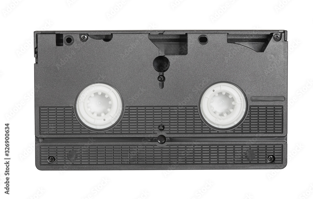 Retro classic vhs video tape isolated on white Retro classic vhs video tape isolated on white