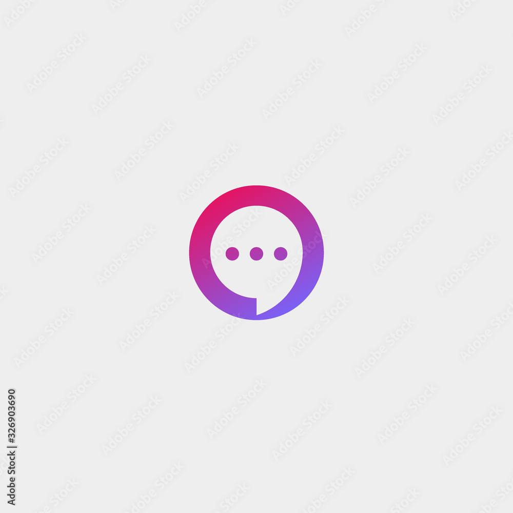 Obraz premium Chat talk Logo Design Simple Vector Illustration