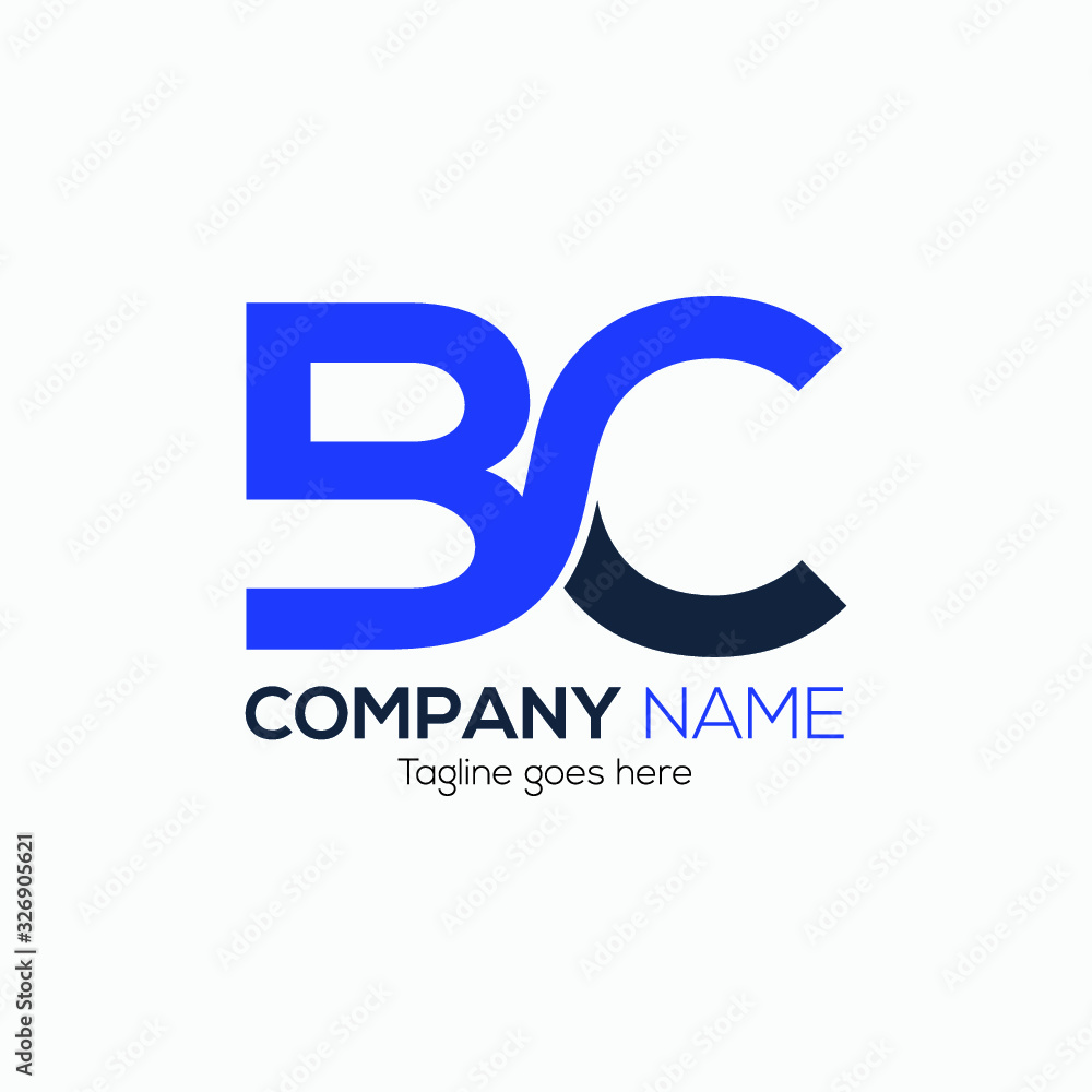 BC Letter Logo Typography Vector Template. Creative Letter BC Logo Design