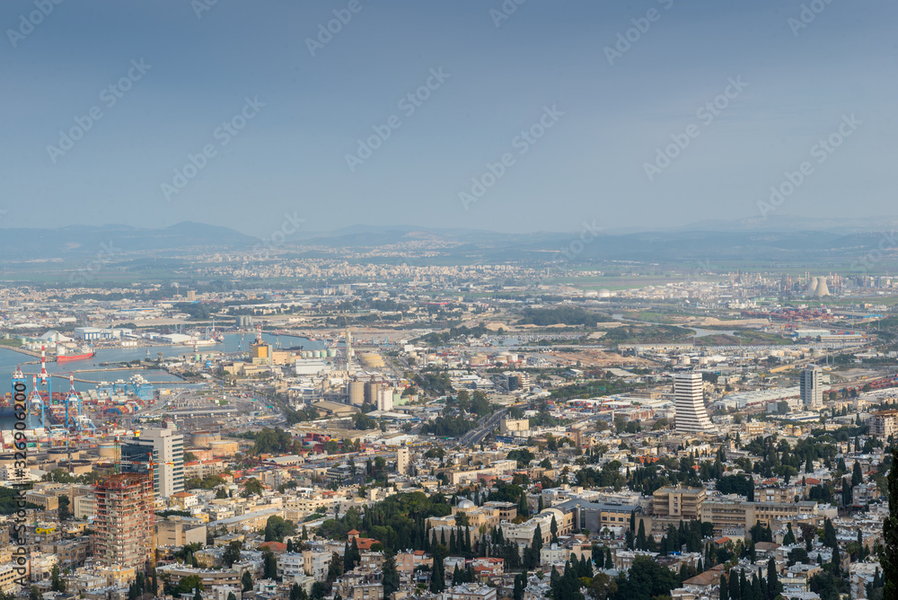 View of Haifa from the Bahai garden