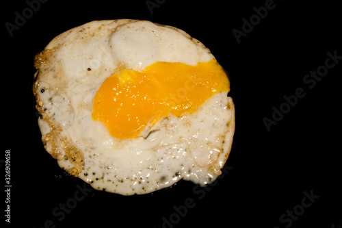fried eggs isolated on white background