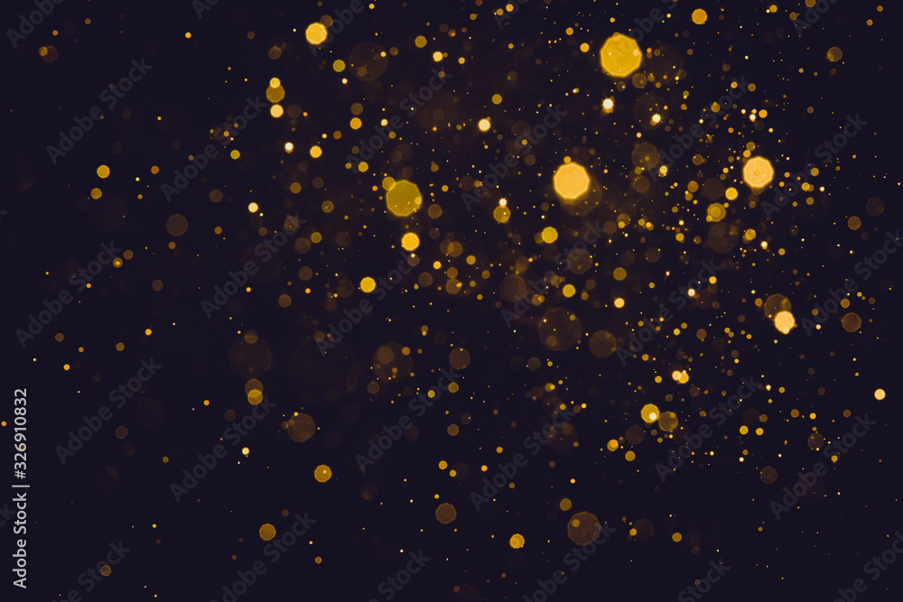 Abstract blur gold sparkle bokeh