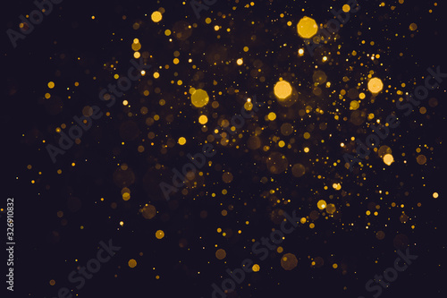 Abstract blur gold sparkle bokeh