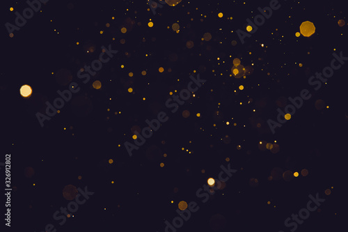 Abstract blur gold sparkle bokeh