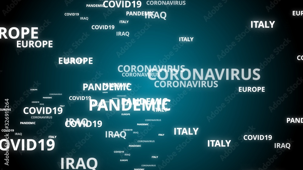Coronavirus concept text background illustration. Coronavirus concept text background illustration.