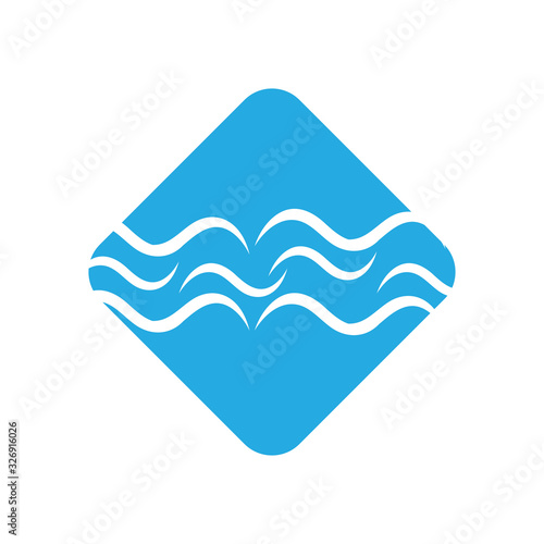 WATER WAVE SYMBOL AND ICON LOGO TEMPLATE