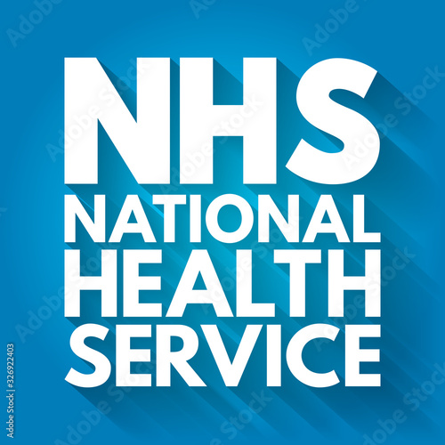 NHS - National Health Service acronym, medical concept background