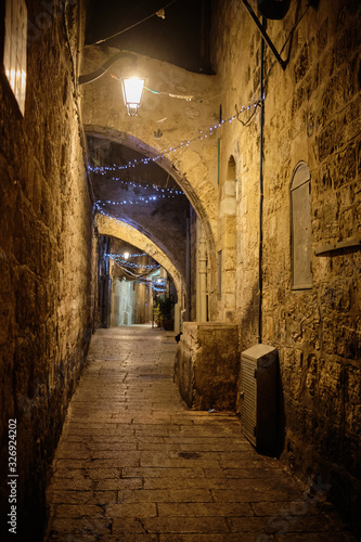 jerusalem streets at night - ISRAEL.