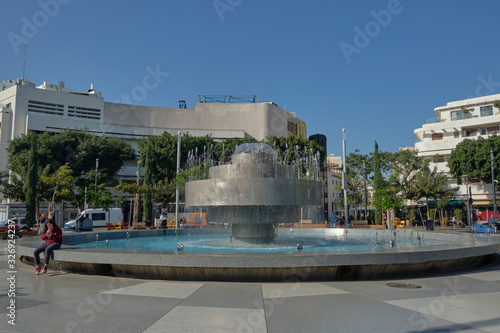 Dizengoff Square fountain - Tel aviv - ISRAEL 2019 DEC photo