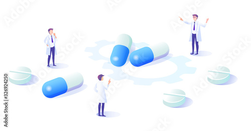 医師　薬　ベクター　Doctor　Medical 　Vector illustration