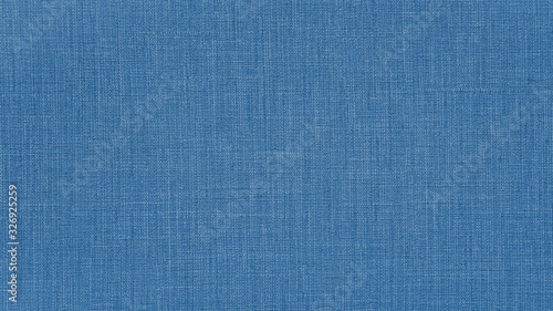 Blue natural cotton linen textile texture background