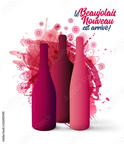 bottles-semitone-wine-red-flowers