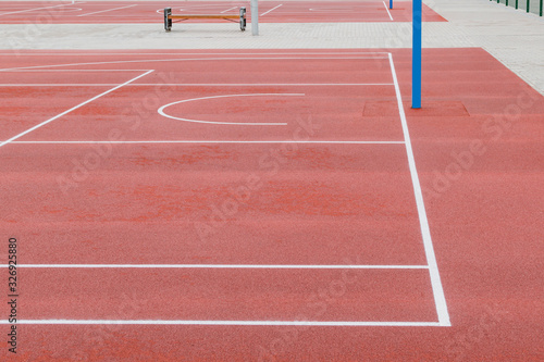 Fragment of a new basketball court