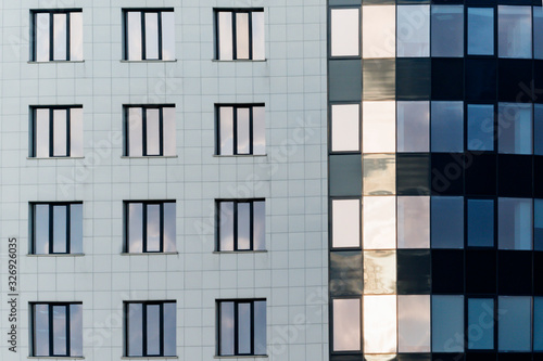 Fragment of the administrative building facade photo