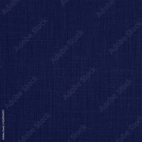 Dark phantom blue natural cotton linen textile texture background square