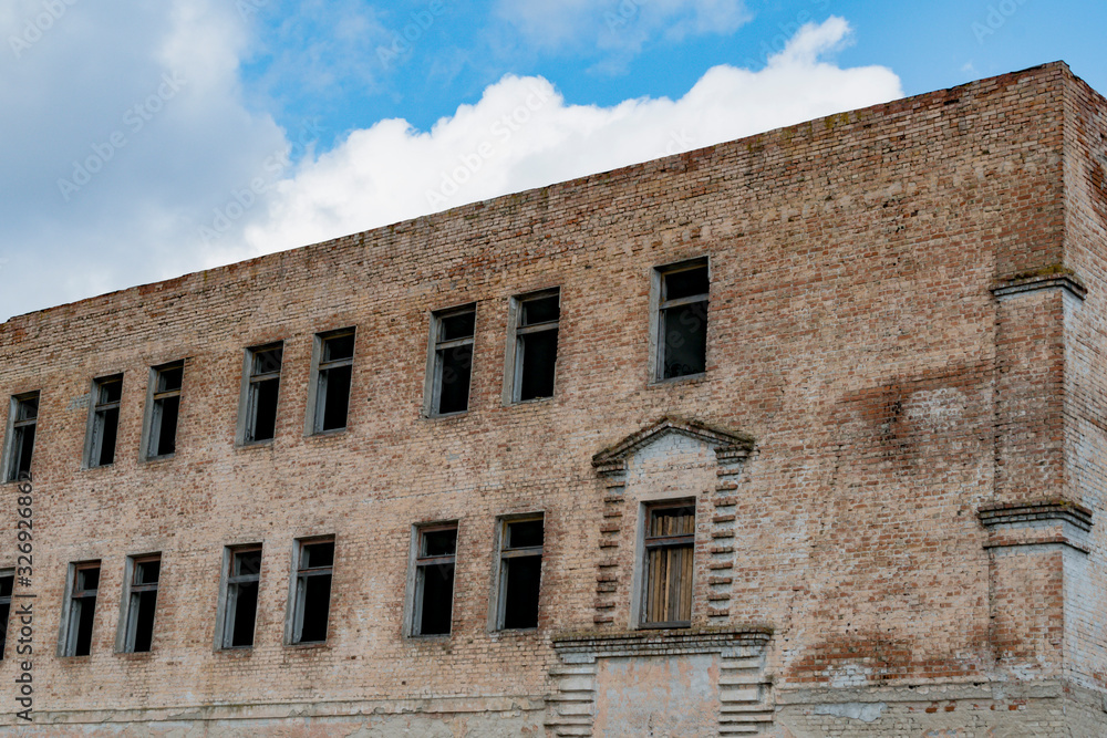 Fragment of an old brick building