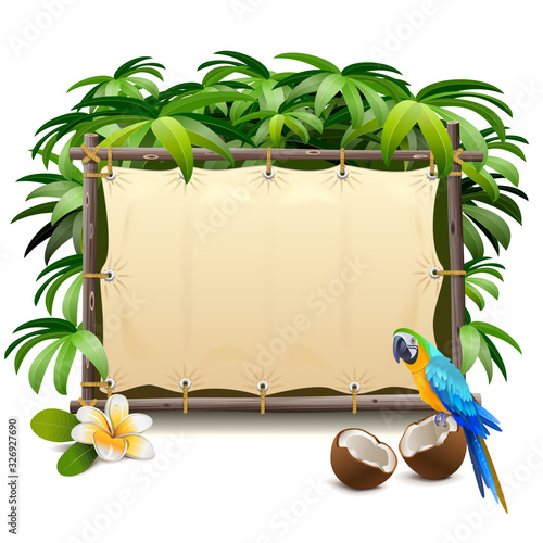 Vector Canvas Tropics Frame