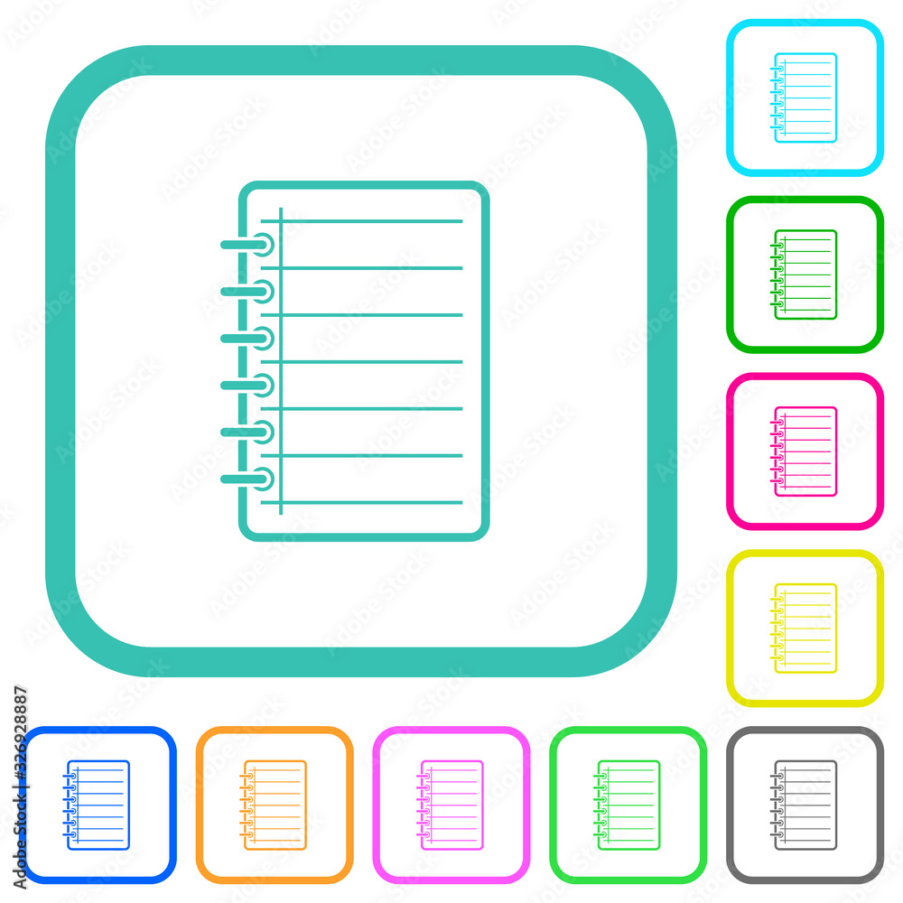 Notepad vivid colored flat icons Notepad vivid colored flat icons