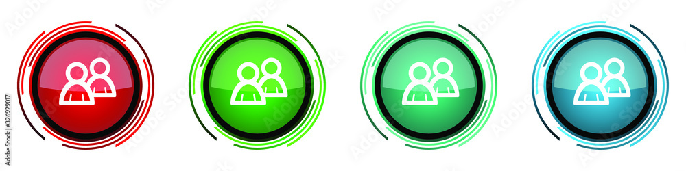 Blog round glossy vector icons, set of buttons for webdesign, internet and mobile phone applications in four colors options isolated on white background Blog round glossy vector icons, set of buttons for webdesign, internet and mobile phone applications in four colors options isolated on white background