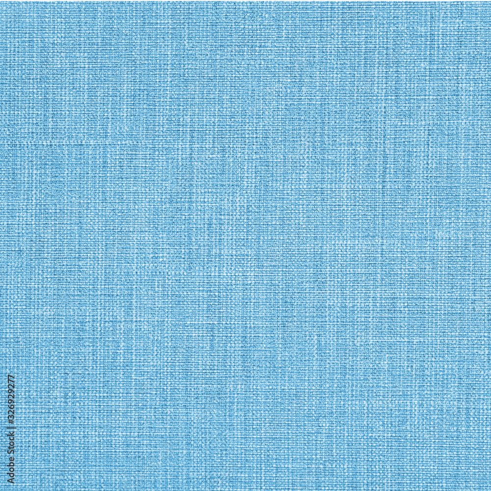 Blue natural cotton linen textile texture background square