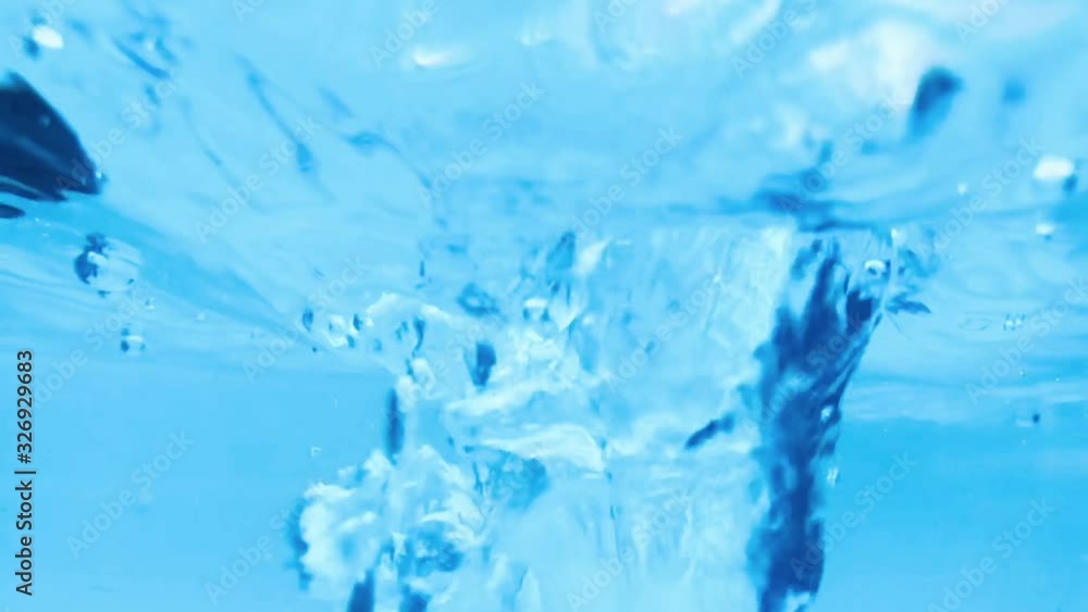Air bubble slow motion Underwater Sea scene view the waters glittering Beautiful blue water surface Air bubble slow motion Underwater Sea scene view the waters glittering Beautiful blue water surface